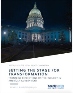 cover of Setting the Stage for Transformation report