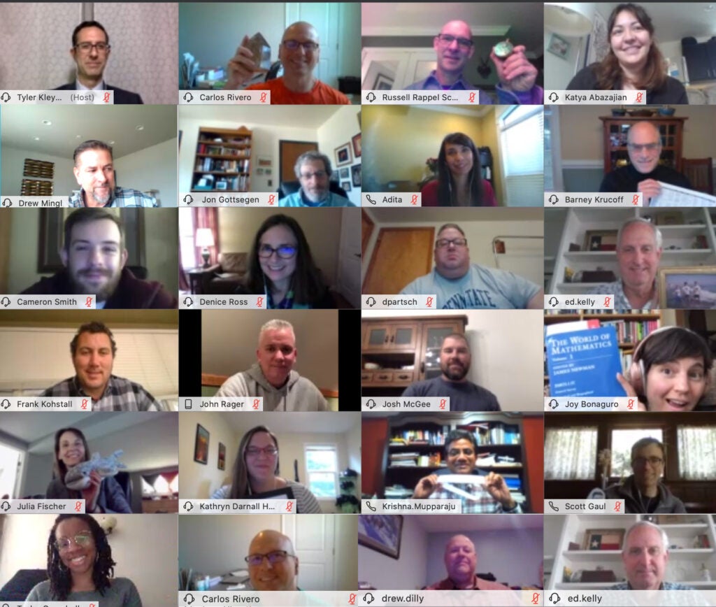 screenshot of Zoom meeting with 24 attendees