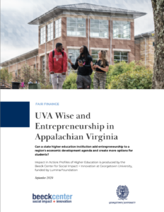 cover of report showing students walking across campus