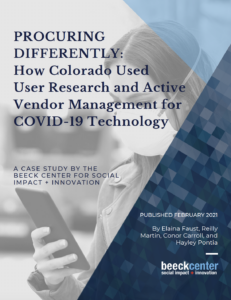 cover of Procuring Differently: How Colorado Used User Research and Active Vendor Management for COVID-19 Technology