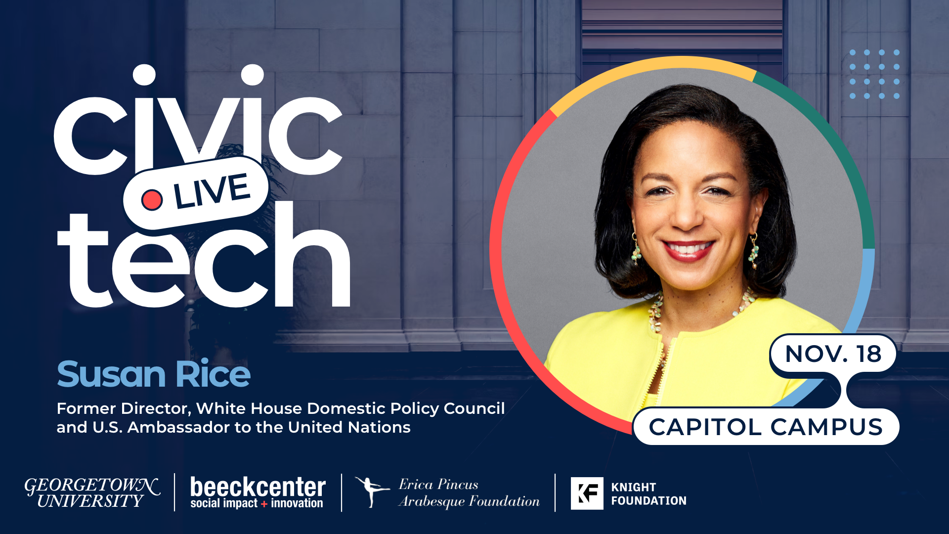 Beeck Center Civic Tech Live with former Ambassador Susan Rice